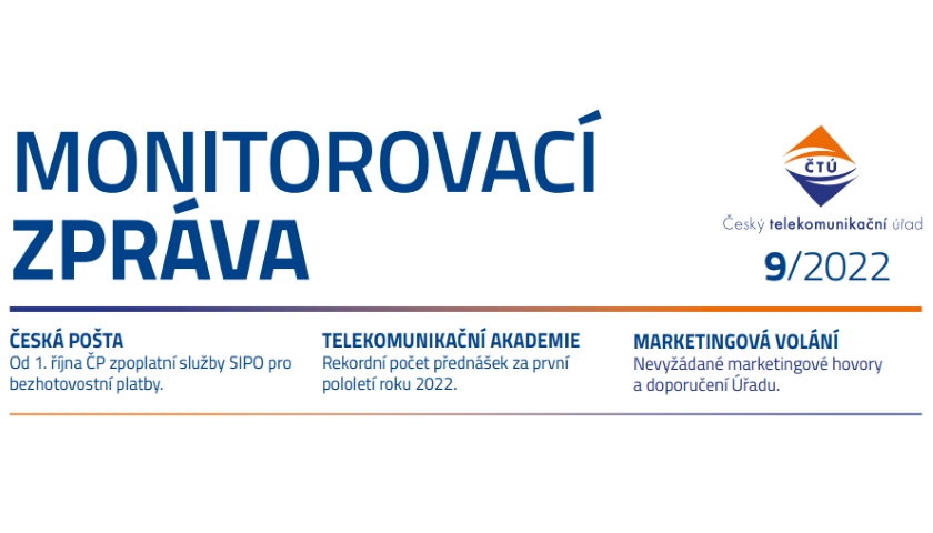 ČTÚ Monitorovací zpráva 09-2022