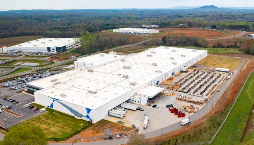 Corning's expanded facility in Hickory, NC