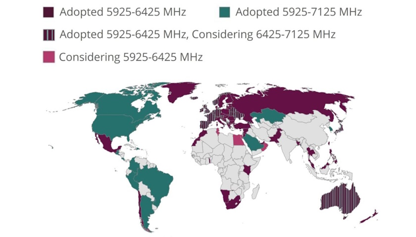 Jaký je globální stav 6 GHz Wi-Fi?