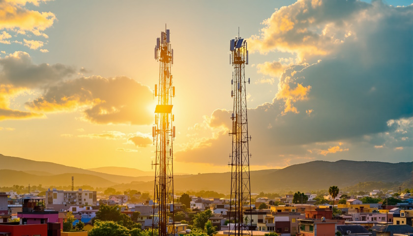 Huawei a Ethio Telecom nasazují solární panely na stožárech v Etiopii