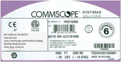Commscope kabely