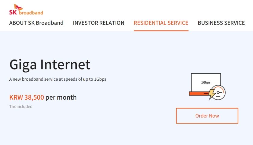 Giga Internet SK Broadband