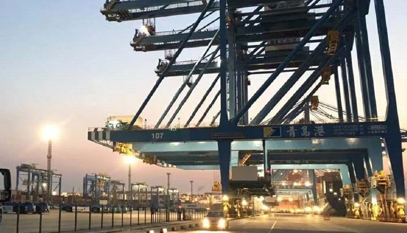 Port of Qingdao in China